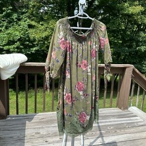 Blue Rain - Floral dress - Medium
